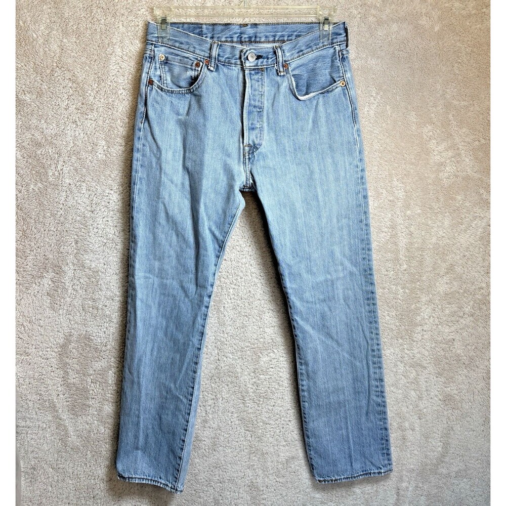 Vintage Levis Jeans Mens 32x32 Blue 501 Straight Leg Button Fly 90s Y2K